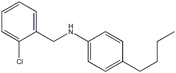 4-butyl-N-[(2-chlorophenyl)methyl]aniline,,结构式