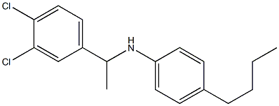 4-butyl-N-[1-(3,4-dichlorophenyl)ethyl]aniline Structure