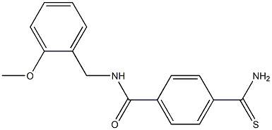 4-carbamothioyl-N-[(2-methoxyphenyl)methyl]benzamide Structure