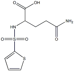 4-carbamoyl-2-(thiophene-2-sulfonamido)butanoic acid Struktur