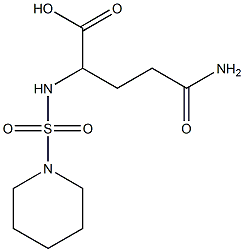 4-carbamoyl-2-[(piperidine-1-sulfonyl)amino]butanoic acid Structure