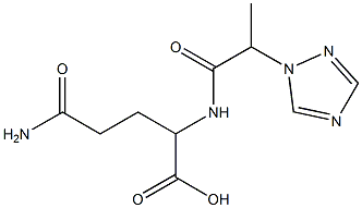 4-carbamoyl-2-[2-(1H-1,2,4-triazol-1-yl)propanamido]butanoic acid 化学構造式