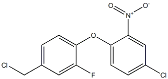 4-chloro-1-[4-(chloromethyl)-2-fluorophenoxy]-2-nitrobenzene 结构式
