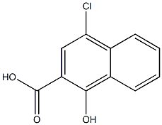 4-chloro-1-hydroxynaphthalene-2-carboxylic acid 化学構造式