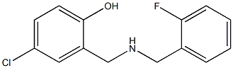 4-chloro-2-({[(2-fluorophenyl)methyl]amino}methyl)phenol Struktur