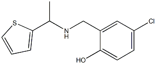  4-chloro-2-({[1-(thiophen-2-yl)ethyl]amino}methyl)phenol