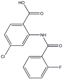 4-chloro-2-[(2-fluorobenzoyl)amino]benzoic acid Structure