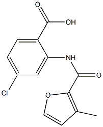 4-chloro-2-[(3-methyl-2-furoyl)amino]benzoic acid Struktur