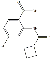 4-chloro-2-[(cyclobutylcarbonyl)amino]benzoic acid Structure