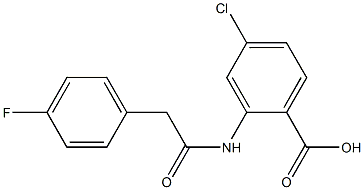 4-chloro-2-[2-(4-fluorophenyl)acetamido]benzoic acid 结构式