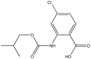 4-chloro-2-{[(2-methylpropoxy)carbonyl]amino}benzoic acid,,结构式