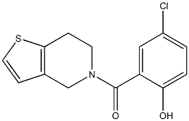 4-chloro-2-{4H,5H,6H,7H-thieno[3,2-c]pyridin-5-ylcarbonyl}phenol 化学構造式