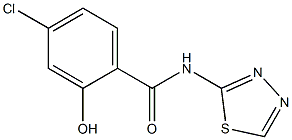 4-chloro-2-hydroxy-N-(1,3,4-thiadiazol-2-yl)benzamide 化学構造式