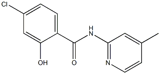 4-chloro-2-hydroxy-N-(4-methylpyridin-2-yl)benzamide Struktur