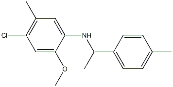 4-chloro-2-methoxy-5-methyl-N-[1-(4-methylphenyl)ethyl]aniline Struktur