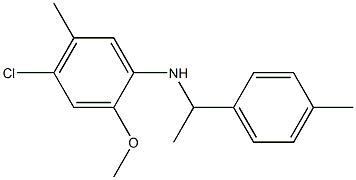 4-chloro-2-methoxy-5-methyl-N-[1-(4-methylphenyl)ethyl]aniline,,结构式