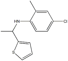 4-chloro-2-methyl-N-[1-(thiophen-2-yl)ethyl]aniline 化学構造式