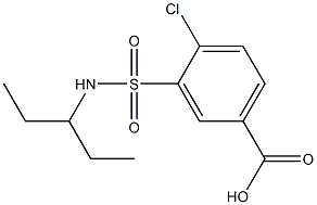 4-chloro-3-(pentan-3-ylsulfamoyl)benzoic acid 结构式