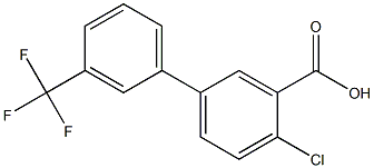 4-chloro-3'-(trifluoromethyl)-1,1'-biphenyl-3-carboxylic acid Struktur