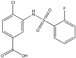 4-chloro-3-[(2-fluorobenzene)sulfonamido]benzoic acid