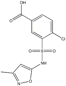 4-chloro-3-[(3-methyl-1,2-oxazol-5-yl)sulfamoyl]benzoic acid