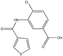4-chloro-3-[(thien-3-ylcarbonyl)amino]benzoic acid,,结构式