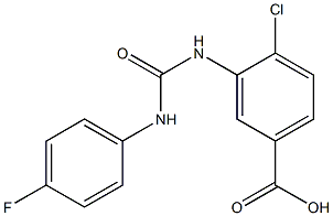 4-chloro-3-{[(4-fluorophenyl)carbamoyl]amino}benzoic acid,,结构式