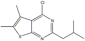 4-chloro-5,6-dimethyl-2-(2-methylpropyl)thieno[2,3-d]pyrimidine,,结构式