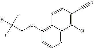 4-chloro-8-(2,2,2-trifluoroethoxy)quinoline-3-carbonitrile 结构式