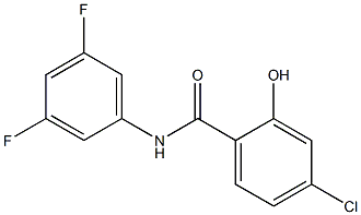 4-chloro-N-(3,5-difluorophenyl)-2-hydroxybenzamide,,结构式