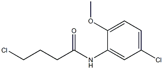 4-chloro-N-(5-chloro-2-methoxyphenyl)butanamide 结构式