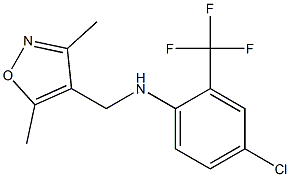 4-chloro-N-[(3,5-dimethyl-1,2-oxazol-4-yl)methyl]-2-(trifluoromethyl)aniline Structure