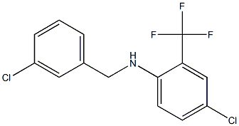 4-chloro-N-[(3-chlorophenyl)methyl]-2-(trifluoromethyl)aniline Structure