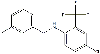 4-chloro-N-[(3-methylphenyl)methyl]-2-(trifluoromethyl)aniline Structure