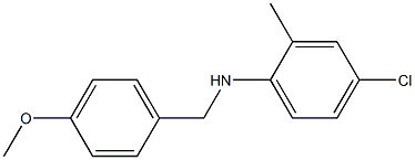 4-chloro-N-[(4-methoxyphenyl)methyl]-2-methylaniline Structure