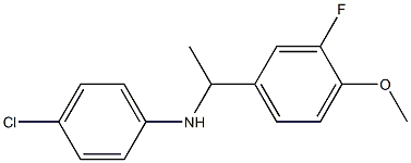 4-chloro-N-[1-(3-fluoro-4-methoxyphenyl)ethyl]aniline 结构式