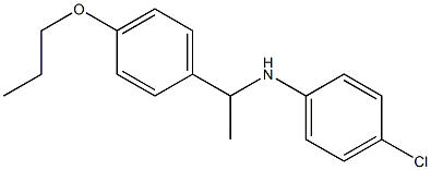 4-chloro-N-[1-(4-propoxyphenyl)ethyl]aniline Structure