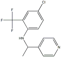 4-chloro-N-[1-(pyridin-4-yl)ethyl]-2-(trifluoromethyl)aniline 结构式