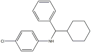 4-chloro-N-[cyclohexyl(phenyl)methyl]aniline,,结构式