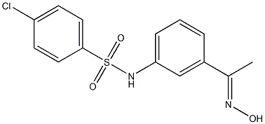 4-chloro-N-{3-[1-(hydroxyimino)ethyl]phenyl}benzene-1-sulfonamide,,结构式