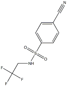 4-cyano-N-(2,2,2-trifluoroethyl)benzenesulfonamide Struktur