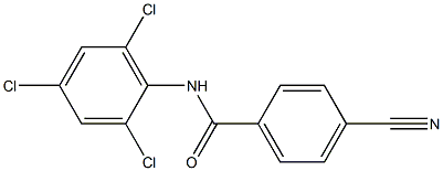 4-cyano-N-(2,4,6-trichlorophenyl)benzamide,,结构式