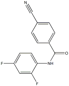 4-cyano-N-(2,4-difluorophenyl)benzamide Struktur