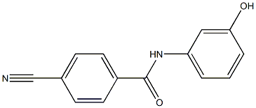 4-cyano-N-(3-hydroxyphenyl)benzamide 结构式