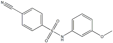 4-cyano-N-(3-methoxyphenyl)benzenesulfonamide 结构式