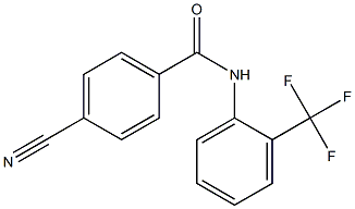 4-cyano-N-[2-(trifluoromethyl)phenyl]benzamide Struktur