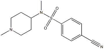 4-cyano-N-methyl-N-(1-methylpiperidin-4-yl)benzenesulfonamide 结构式