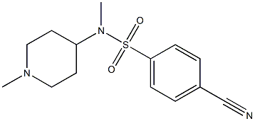  4-cyano-N-methyl-N-(1-methylpiperidin-4-yl)benzenesulfonamide