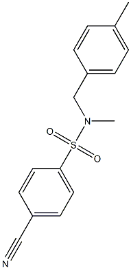 4-cyano-N-methyl-N-[(4-methylphenyl)methyl]benzene-1-sulfonamide