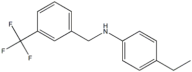 4-ethyl-N-{[3-(trifluoromethyl)phenyl]methyl}aniline,,结构式